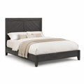 Doppelbett Bettgestell 160 x 200 cm aus massivem Kiefernholz rechteckig Dunkelgrau