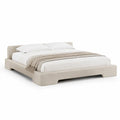 Polsterbett Doppelbett 180 x 200 cm mit Polyesterbezug Beige