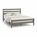 Massivholz Doppelbett Bettgestell 160 x 200 cm Kiefernholz Grau